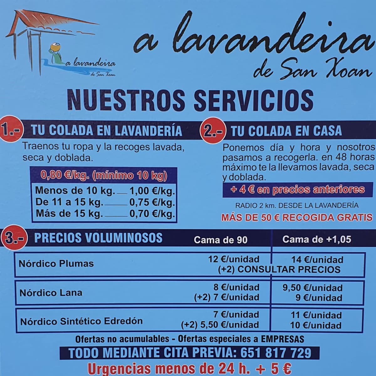 Instalaciones de A Lavandeira de San Xoán en Ferrol