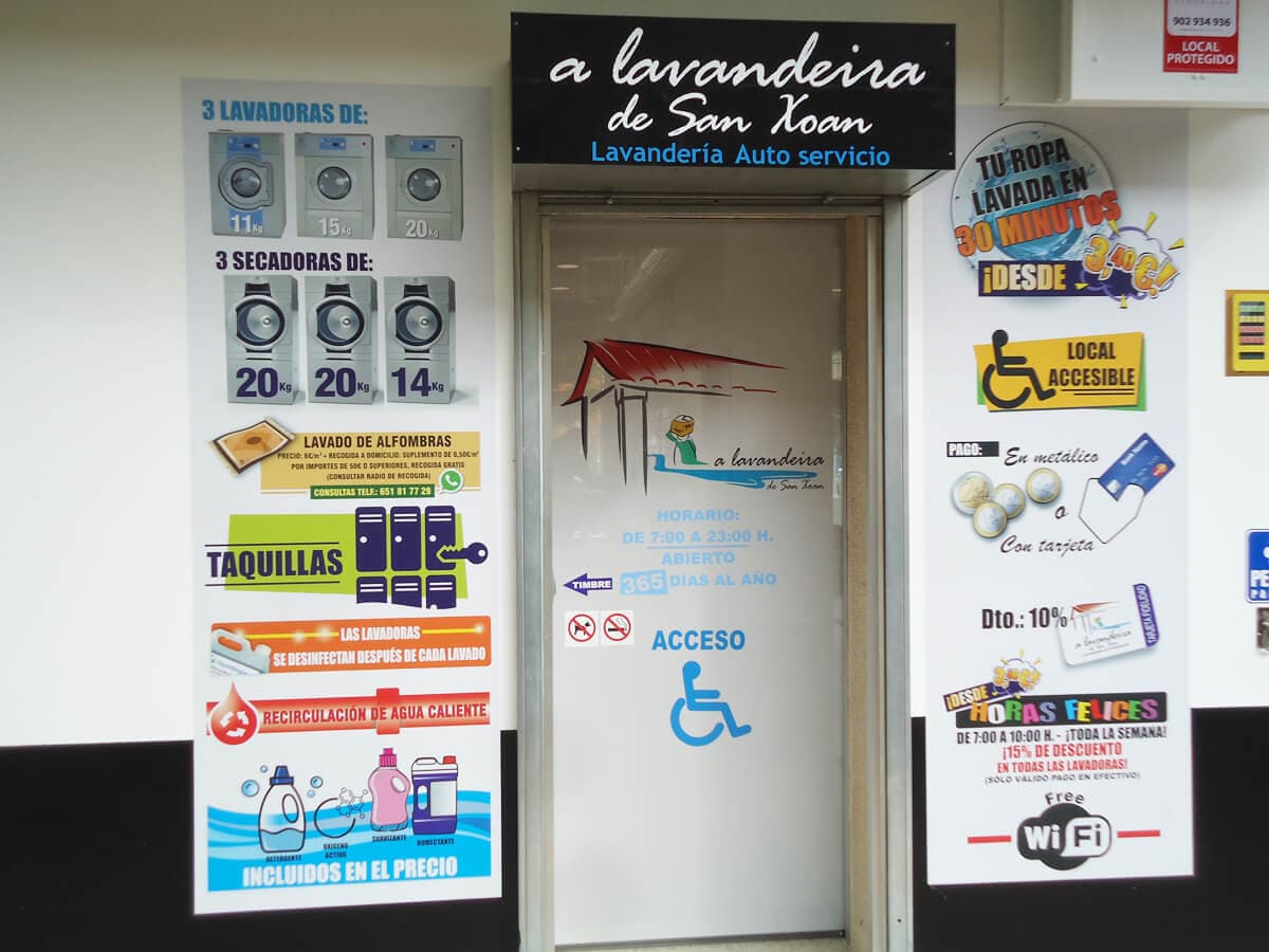 Lavadoras y secadoras autoservicio en Ferrol